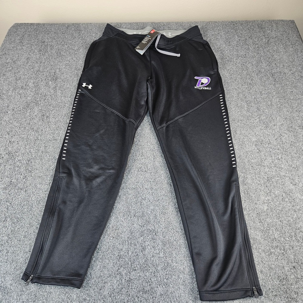 Under Armour ColdGear Womens Large Black Volleyball Athletic‎ Pants 1327445 NEW